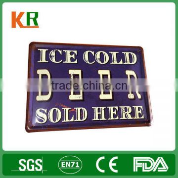 Hangzhou guanguan KR-57custom design rectangular tin sign