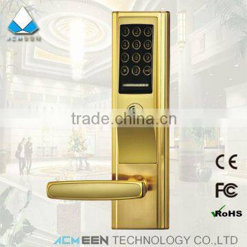 gold electric panel door lock