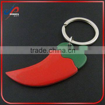 Bright chili pepper keyring in red or green chili