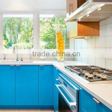 Prefab Home Decoration Frameless Matte Glass Kitchen Cabinets photo-2