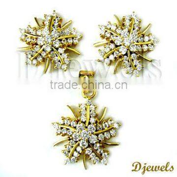 Diamond Pendant Sets, Wedding Penden sets, Diamond Gold Jewelry