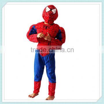 High quality kids muscle spiderman cosplay costume muscle chest spiderman toddler costume baby boy cosplay costumes fancy dress