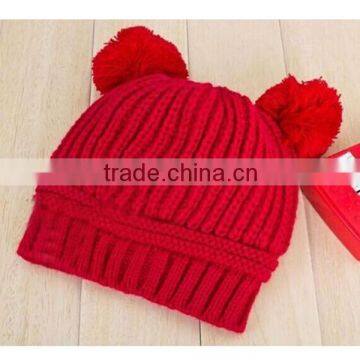 Lovely Toddler Kids Baby Boys Girls Pom Pom Knit Crochet Casual Beanie Hats Cap photo-5