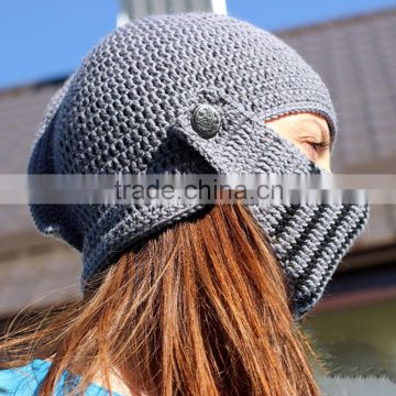 custom knight helmet hat free knitted pattern with high quality wholesale