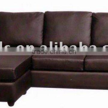 Hot sales black leather sofa set