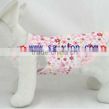 Beautiful printed flower dog clothes beautiful pet dog clothes