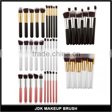 10 Piece hot sell foundation brush beauty makeup brush set wooden handle synthetic hair makeup brush