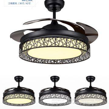 2017 New Style Bird's Style Warm White Light Invisible Ceiling Fan With Light Home Used photo-4