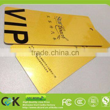 Cheap price membership card printing with gold brushed carft