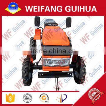 Hot Sales 15 hp Orange Color Diesel Engine Electric Farm Tractor With Avaliable Implement photo-2