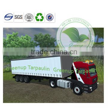 Acrylic Treatment Waterproof White Lorry Side Tarp Curtain For Sale