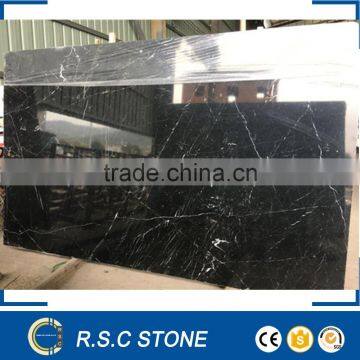 Popular black marquina marble slabs