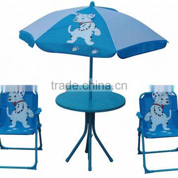 Cheap kids folding beach chair and table with umbrella