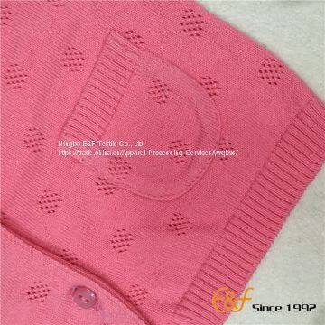 Кардиган для девочки с точковой вышивкой photo-4