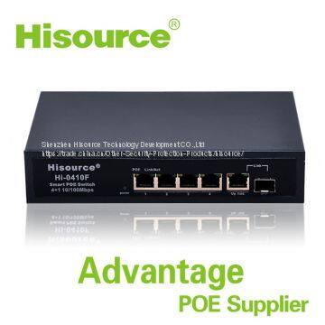 Unmanaged Poe Switch Fiber Optic 4+2 Port 48V for CCTV photo-4