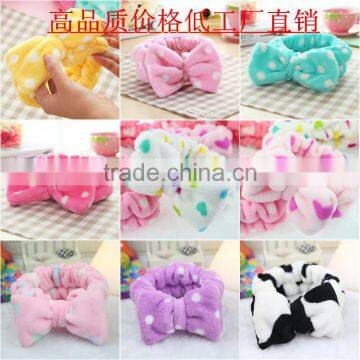 N183 New Products Headband Cute Bowknot Headband in Coral Velvet photo-6