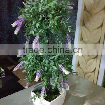SJ030912 Potted Artificial Lavender Bonsai Lavander photo-2
