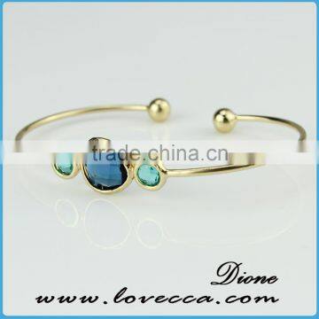 Cheap Cross Charm Silver Bangle Glass Bangles Bracelets photo-2