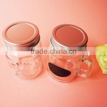120ml Baby Use Glass Mason Jar for Ejuice With Black Frosted and Tin Lid photo-3