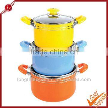 3pcs 2013 new aluminum king cookware pots stainless steel handle non-stick cookware sets