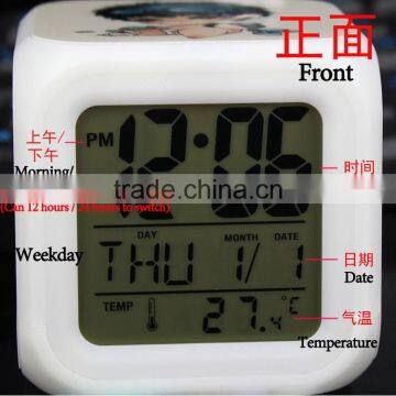 Plastic Wall Clock New Arrive 2019 Blue Digital Led Wall Clock photo-3