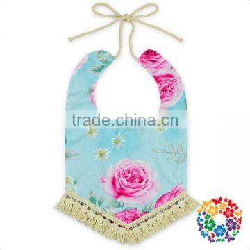 Newborn Baby Tassel Reversible Boho Drool Bib photo-3