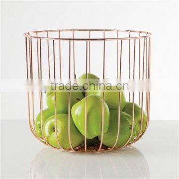 Rose Gold Copper Fruit Basket Fruit Bowl photo-3