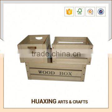 Eco-friendly Wood Slatted Wooden Storage Basket With Low Price photo-4