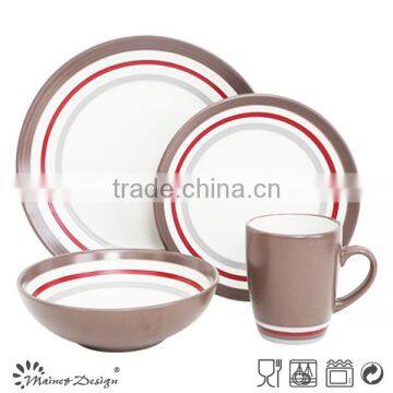 High Quality 16pcs Stoneware Ceramic Dinnerware Set photo-4