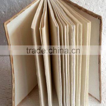 Handmade Tan Color Plain Big Stitch Leather Notebook photo-2