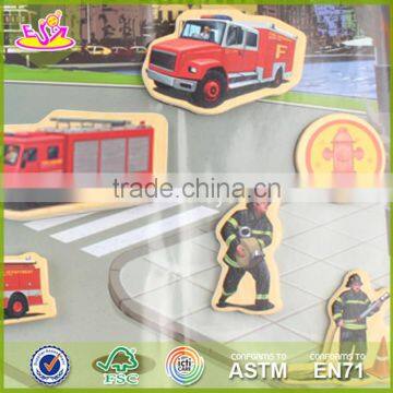 Wholesale 23 Pieces Kids Wood Magnetic Stickers Children Puzzle Wood Magnetic Stickers Toddlers Magnetic Stickers W14J004 photo-4