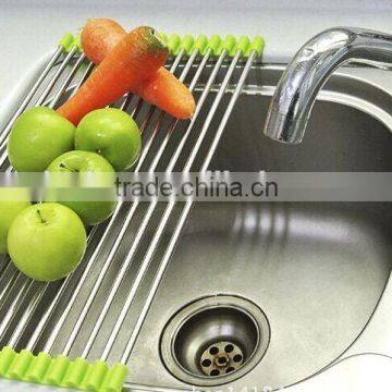 Wholesale Stainless Steel Kitchen Storage Rack Foldable Draining Rack