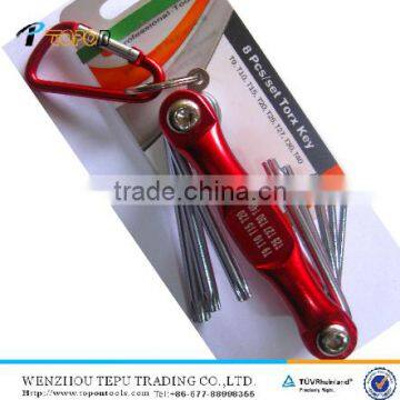 Hand Tool 8pc Folding Torx Key Wrench set
