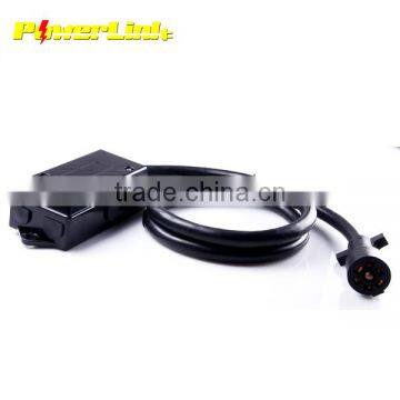 S10097 7 Way Plug Inline Trailer Cord Junction Box 6 Feet Cable Towing Wiring Connect