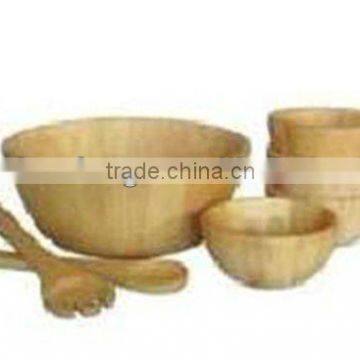 2016 Latest bamboo big round salad bowl