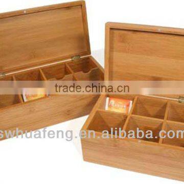 2016 Cost plus bamboo storage box for tea