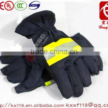 Factory Direct Sale Navy Blue Fireman Gloves for Fireghting photo-2