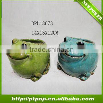 2014 new design ceramic animal plant pots