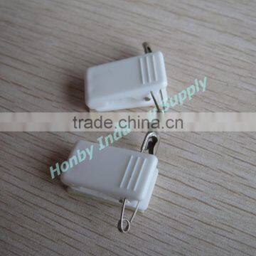 Office Adhesive Plastic Bulldog Clip With Safety Pin