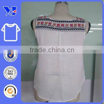 Evynne Embroidered Soft Cotton TANK TOPS photo-2