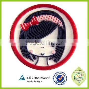 color pvc private women charm clothing label