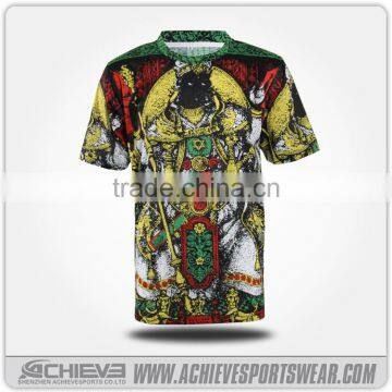 custom 2017 sublimation printed t-shirts, dry fit comfortable new design T-shirt