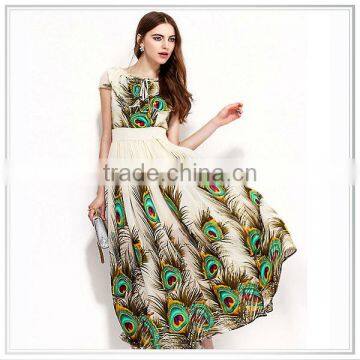 2014 Customize colourful design fashion style digital printed fashion dress