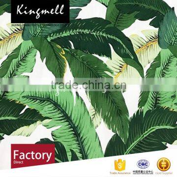 Custom 2017 Wholesale Green Banana Leaves Digital Printed Natural 100% Cotton Fabric for Dress photo-3