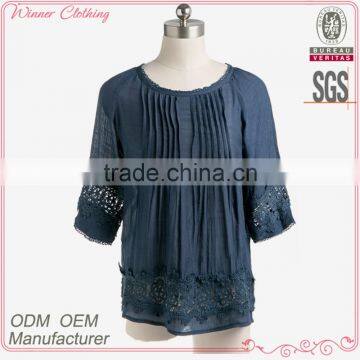 2015 New Fashion Design Hot Sale Embroidery Design Woman Clothing Plus Size