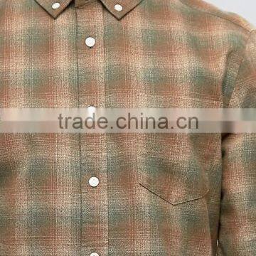 Plus Size Long Sleeve Button Down Collar Mens Pre-Shrunk 100% Cotton Comfortable Casual Khaki Check Printing Shirts photo-3