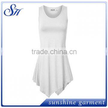 95%Rayon 5%Spandex Sleeveless Top Elegant Tunic Top for Sexy Women photo-2