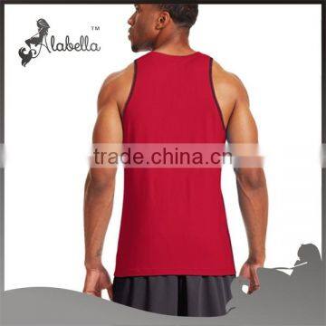 Dry Fit Polyester Spandex Mens Tank Top photo-2