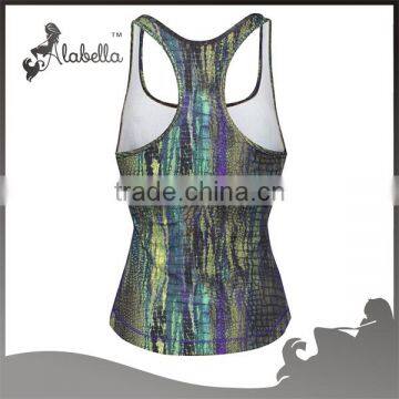 Croc Print Mesh Sides Singlet Gym Singlets photo-2