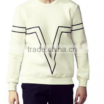 Classic White Long Sleeve Men's Hoody photo-4